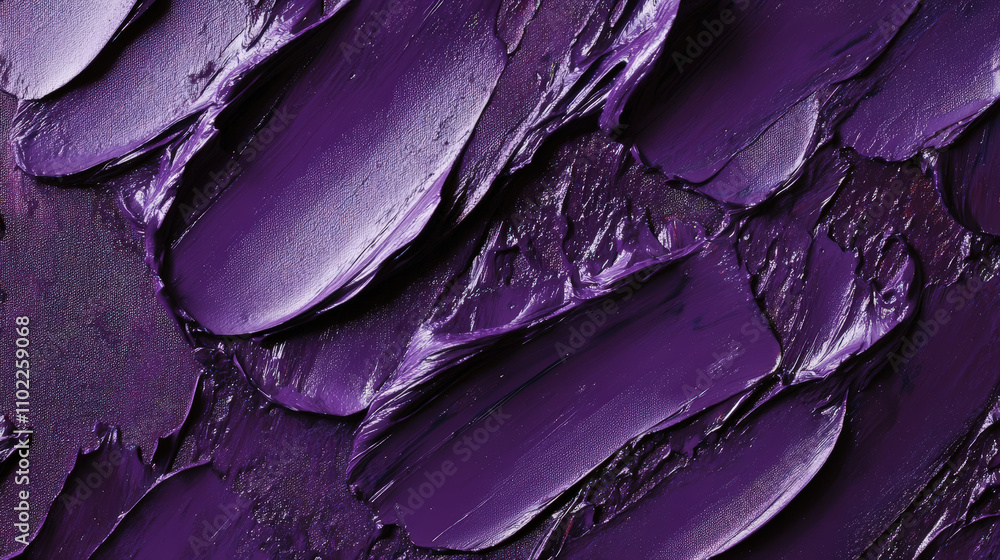 Aufkleber rich purple paint layered thickly, creating texture and depth on a canvas, illustrating the beauty o
