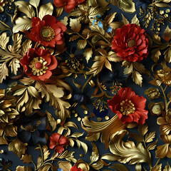 3D wallpaper inspired by Baroque art