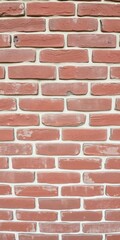Obraz premium Close up of weathered red brick wall with rough texture, wall, texture