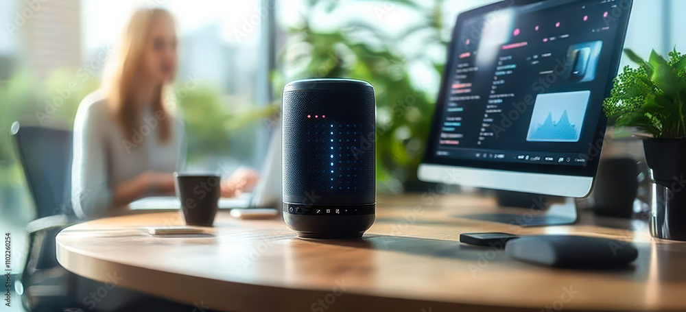 Aufkleber advanced voice assistants in modern workspaces for enhanced productivity and task management