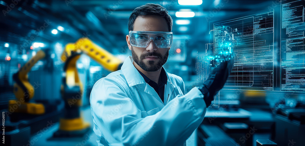 Poster engineer utilizing ai interface to control robotic arms in smart manufacturing environment