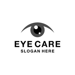 Eye Care Icon Logo Design Illustration Isolated on White Background.