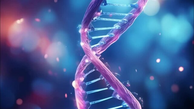 Genetic code DNA molecule structure on digital background