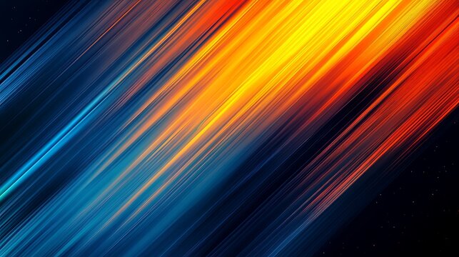 glowing orange blue strokes in futuristic space design generative ai random seed aspect ratio 16:9