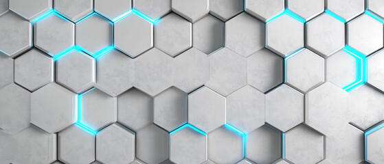 Fototapeta premium futuristic honeycomb background (3d rendering) 