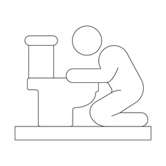 Rest Room Related Vector Line Icons. Contains such Icons as Family WC, Do not throw sign, Water tap and more. Editable Stroke. Pixel Perfect. Vector illustration flat style Eps 10. 
