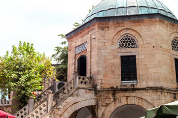 The Koza Han (Silk Bazaar) is a historic caravanserai located in Bursa, Turkey. © Emine