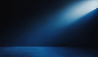 dark minimalistic gradient black and blue background with copy space, abstract texture, banner
