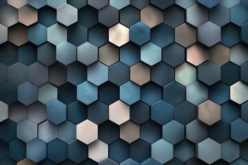A blue and white hexagonal pattern with a blue and white background