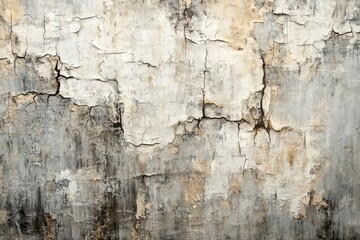 A wall with cracks and peeling paint