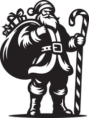 Silhouette Santa Claus Christmas holiday Silhouette