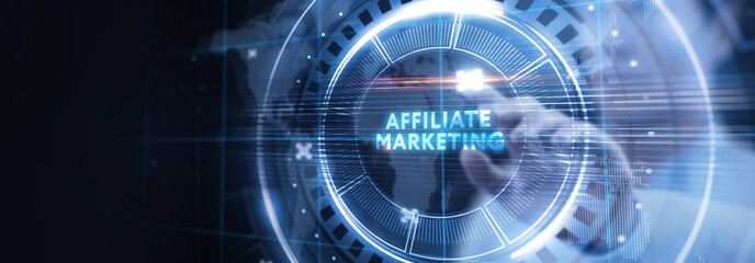 AFFILIATE MARKETING. Business, Technology, Internet and network concept.