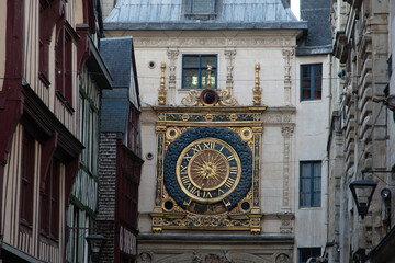 grosse horloge, vieille ville, Rouen, région Haute Normandie, 76, Seine Maritime, France