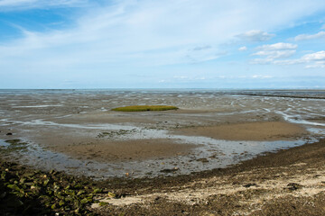 Passage du Gois, Barbâtre, Ile de Noirmoutier, Beauvoir sur Mer, Vendée, Pays de la Loire, 85, France