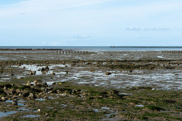 Passage du Gois, Barb&acirc;tre, Ile de Noirmoutier, Beauvoir sur Mer, Vend&eacute;e, Pays de la Loire, 85, France