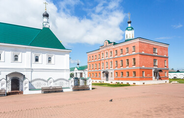 Spaso-Preobrazhensky Monastery in the city of Murom. The Fraternal corps and church of the chersonese holy martyrs, Vladimir region, Russia