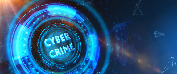 The concept of a cyber attack on a computer network. Cyber crime and internet privacy hacking. 3d illustration