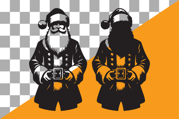 Santa Christmas silhouette