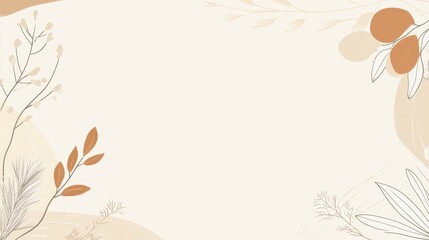 Obraz premium Serene Natural Backdrop with Earthy Tones and Minimal Floral Elements