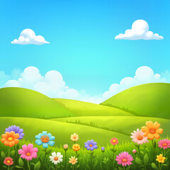 Vibrant Spring Meadow