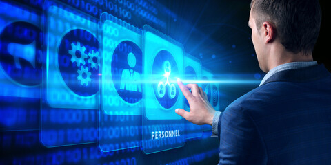 Human Resources HR management Recruitment Employment Headhunting Concept.