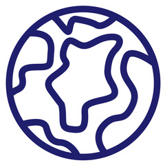 Globe icon in vector. Logotype.  Vector illustration.