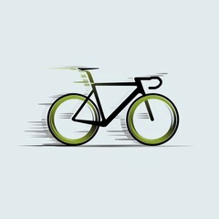 Obraz premium Bicycle logo design | Cycling motion graphic | Modern bicycle vector art
