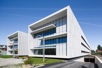 Modern hospital building with innovative architecture