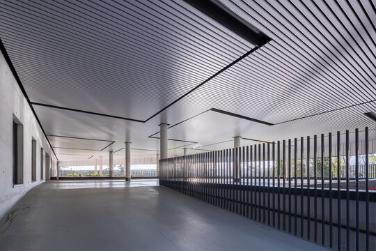 Modern hospital interior with sleek architectural design