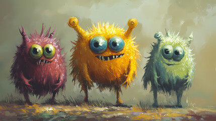 Fototapeta premium Monsters. Alien. Illustration