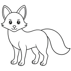 Simple Playful Fox Character with Furry Tail, Perfect for Animal Lovers and Fun, Friendly Designs