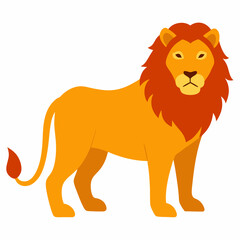 Lion vector icon with white background