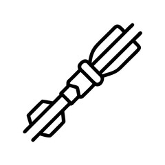 Obraz premium Cable ties icon for wiring organization