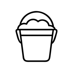 Bucket icon for construction and industrial use