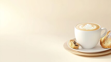 Cozy Bakery Scene with Coffee, Pastry and Warm Bakery Atmosphere