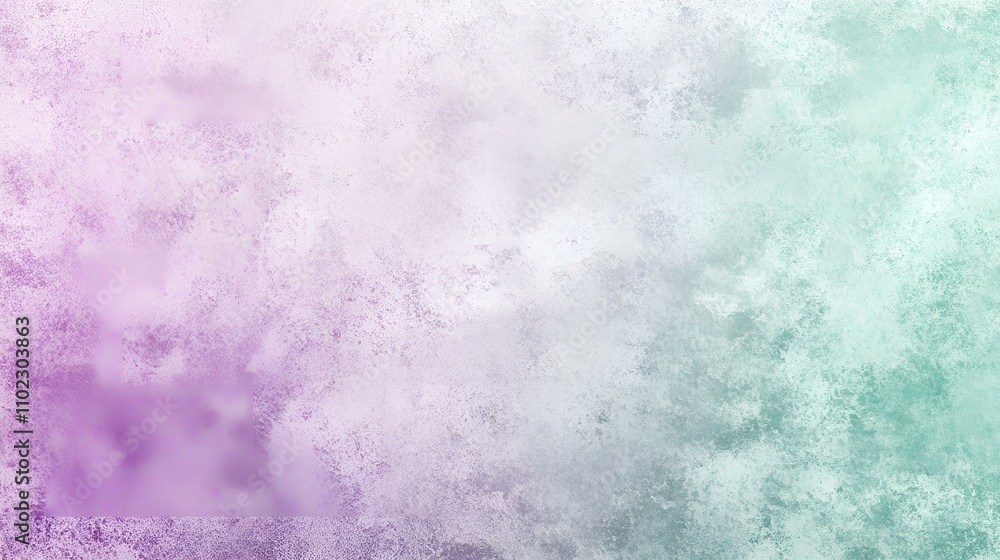 Poster soft lavender and mint green gradient background with a grainy noise texture, creating a subtle abst