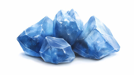 Obraz premium Primer plano de piedra preciosa de zafiro color azul detallada. Cerulean. Illustration