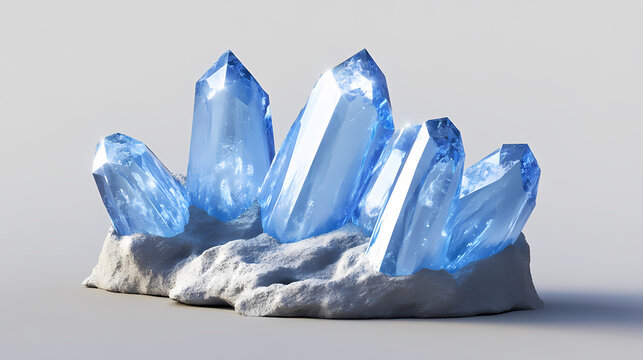 Primer plano de piedra preciosa de zafiro color azul detallada. Cerulean. Illustration