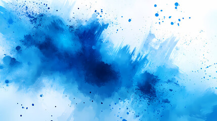 Obraz premium Vibrant splash of cerulean and midnight blue, ideal for an elegant abstract background. Cerulean. Illustration