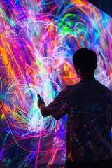 Fototapeta premium Modern digital art studio innovative collaboration & vibrant atmosphere