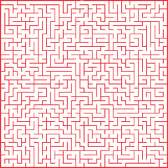 Labyrinth line art illustration vector
