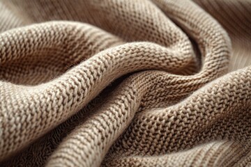 Fototapeta premium Light brown fabric texture for furniture and decor.