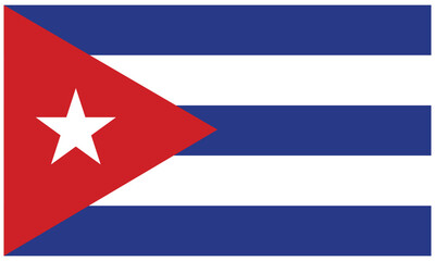 Illustration of Cuba national flag.