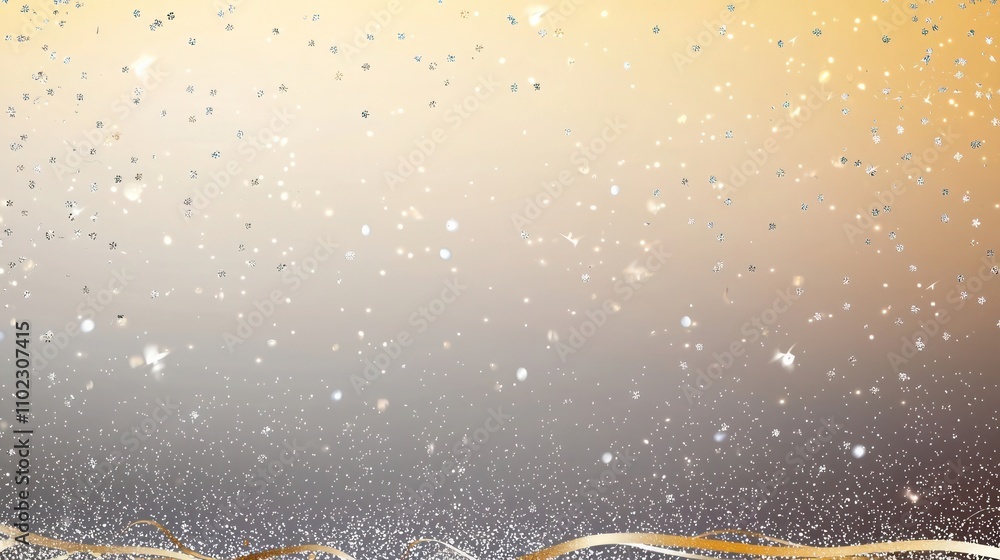 Poster stylish new year gradient backdrop from slate gray to soft gold with a minimalist overlay of delicat