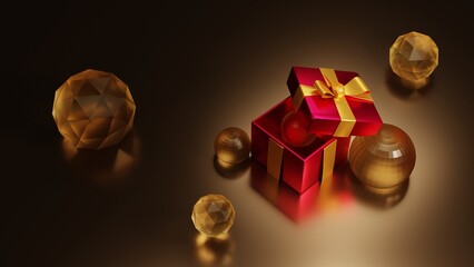 3D Gift box for Christmas