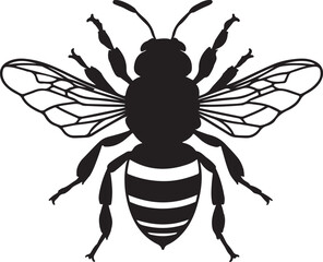 cute bee silhouette victor art