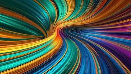 Naklejka premium Colorful abstract swirl of vibrant rainbow spectrum.