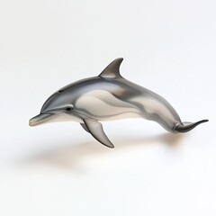 Obraz premium Realistic Dolphin Figurine Swimming in Clear Water, Ideal for Animal Lovers and Marine Conservation Themes, Perfect for Educational and Creative Projects
