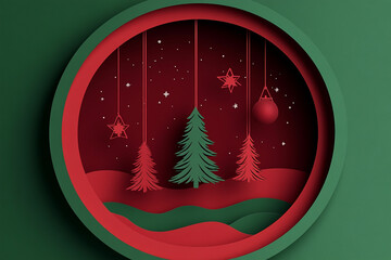 Merry Christmas Day Celebration with Festive Decorations,Christmas Tree and Gifts,Santa Claus,Snowflakes