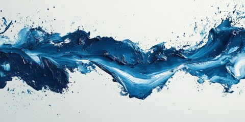 Obraz premium paint splash frozen in motion isolated on a clean white background vibrant color and smooth texture
